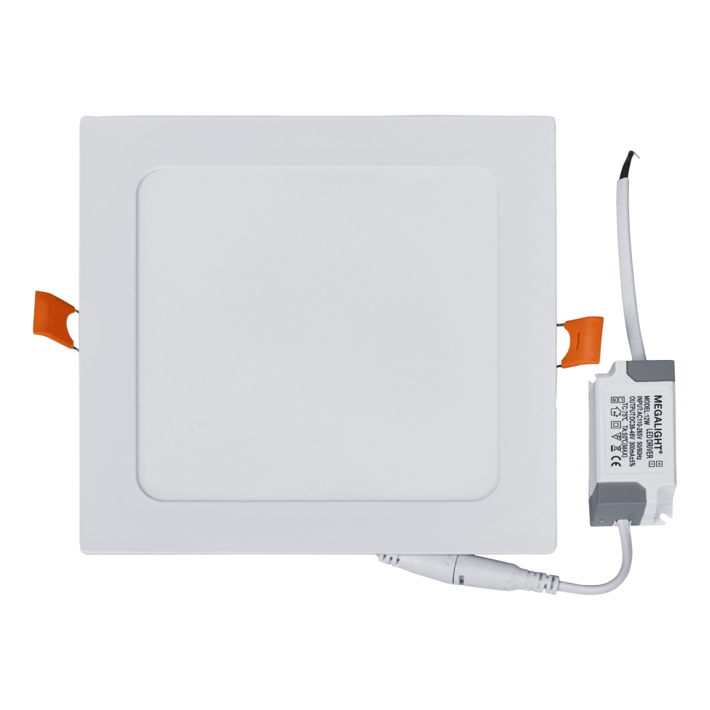 Світлодіодний вбудований квадратний світильник MEGALIGHT 12Вт 6500К (170/150мм) (SQUARE-B-12/865)